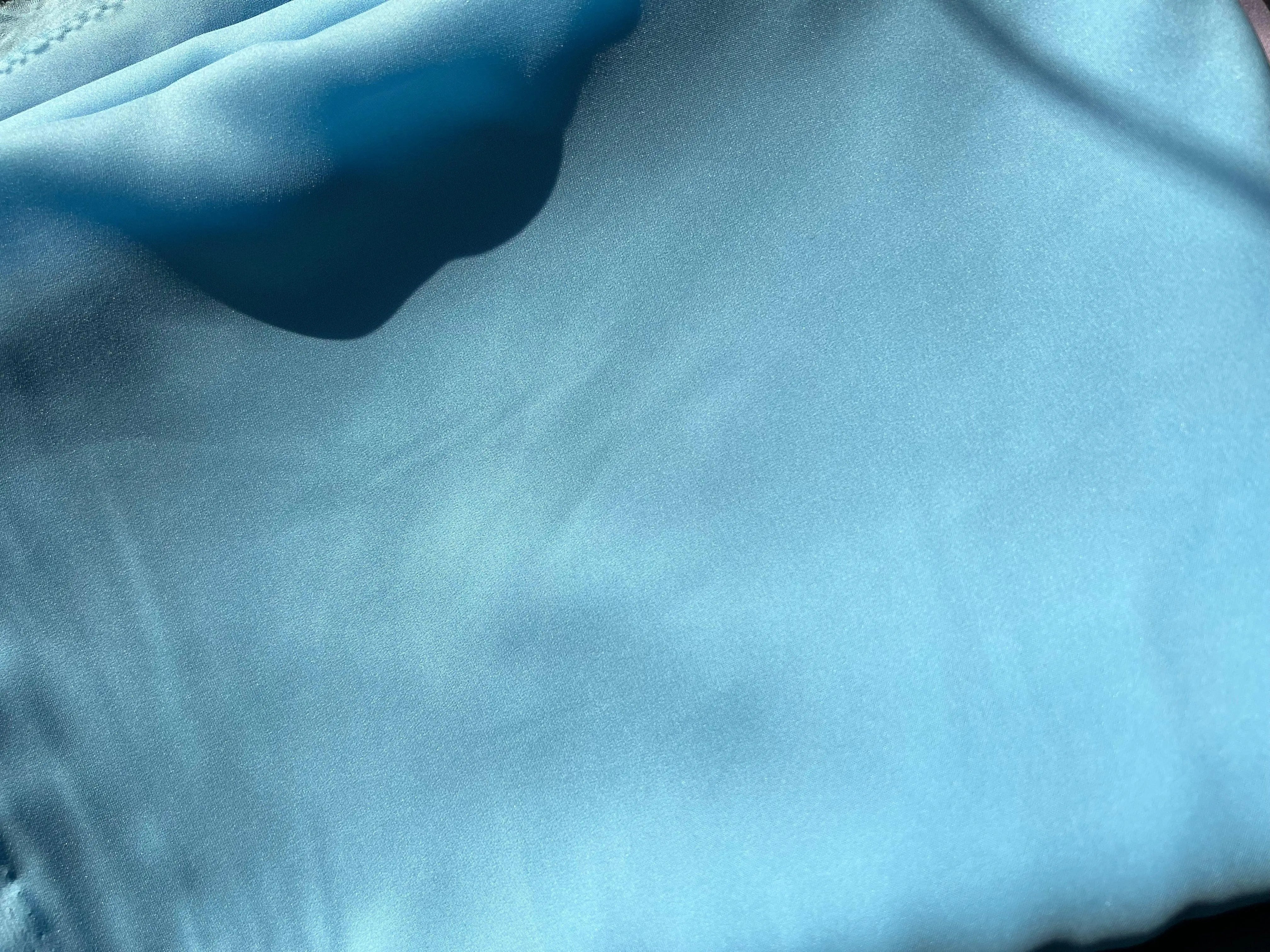 DOUBLURE PONGÉ BLEU TURQUOISE - My Little Coupon - tissu - coudre