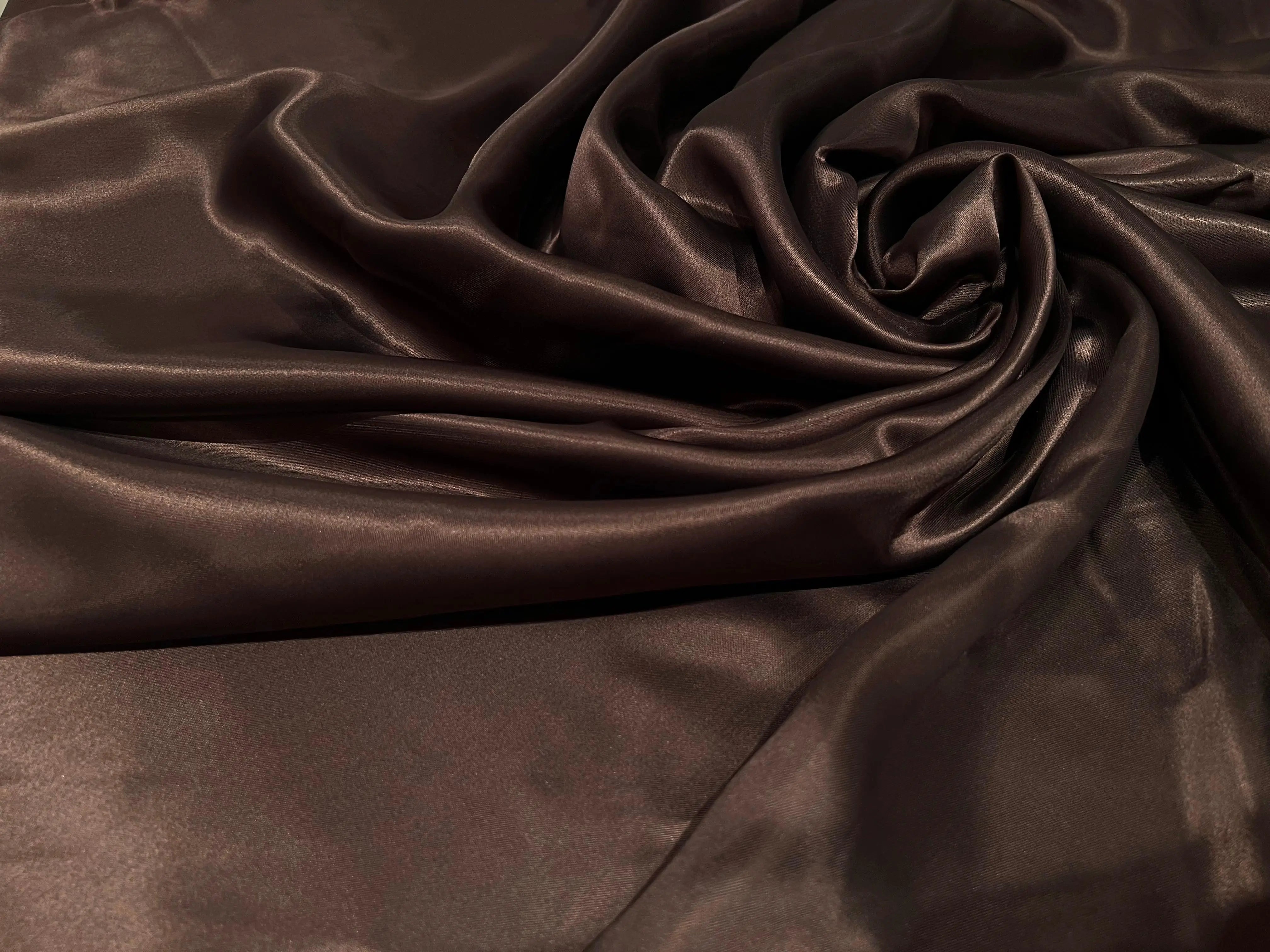 DOUBLURE SATIN CHOCO CLAIR 100% VISCOSE - My Little Coupon - tissu - coudre
