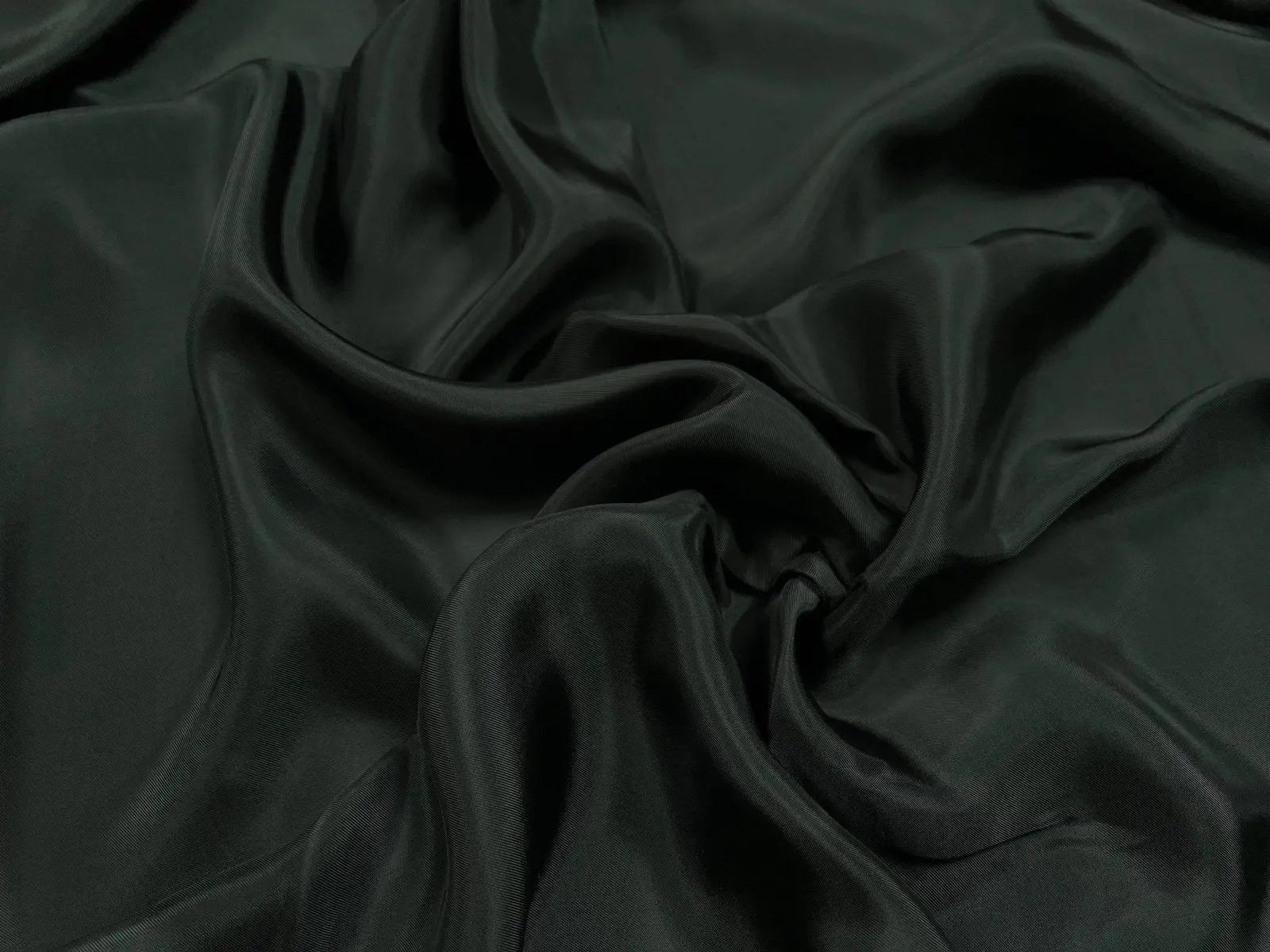 DOUBLURE SATIN VISCOSE KAKI FONCÉ SAPIN - My Little Coupon - tissu - coudre