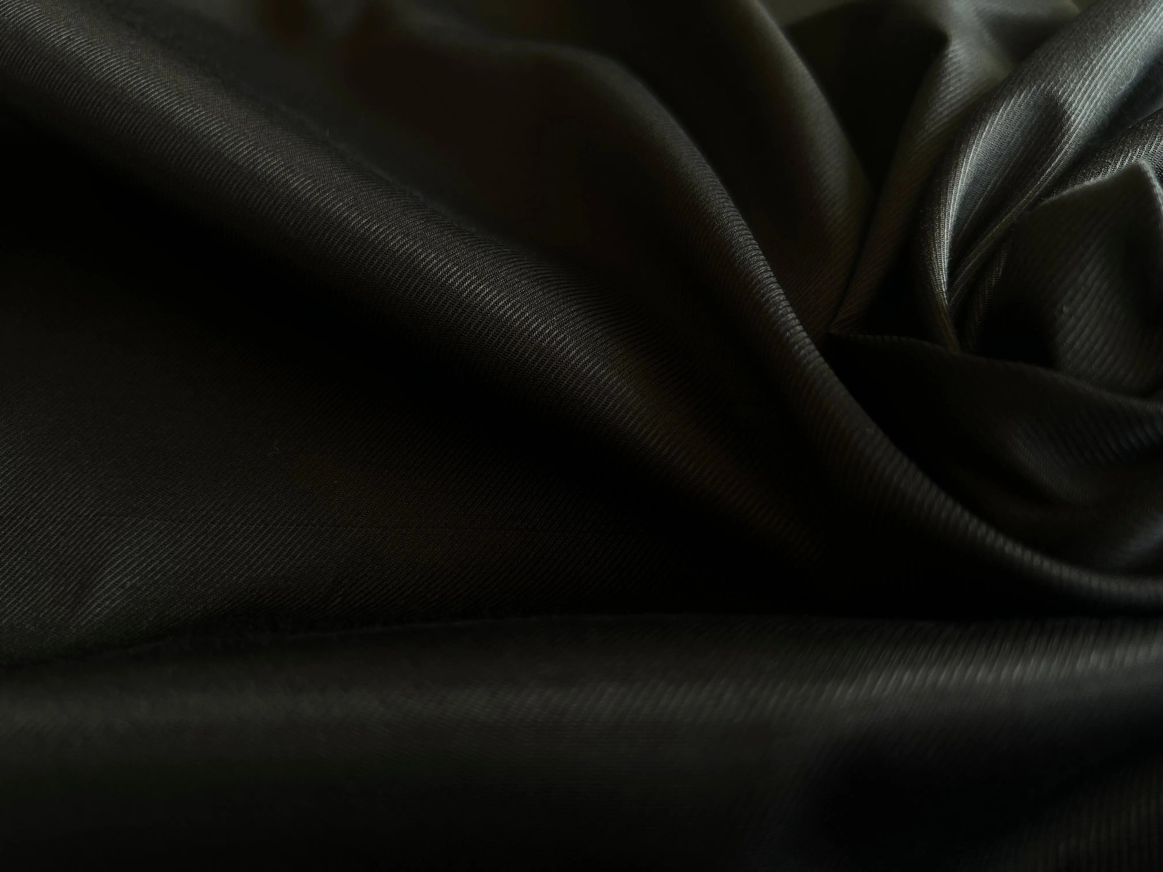 DOUBLURE SATIN VISCOSE NOIR CHINÉ MARRON - coupon de 3 mètres - My Little Coupon - tissu - coudre