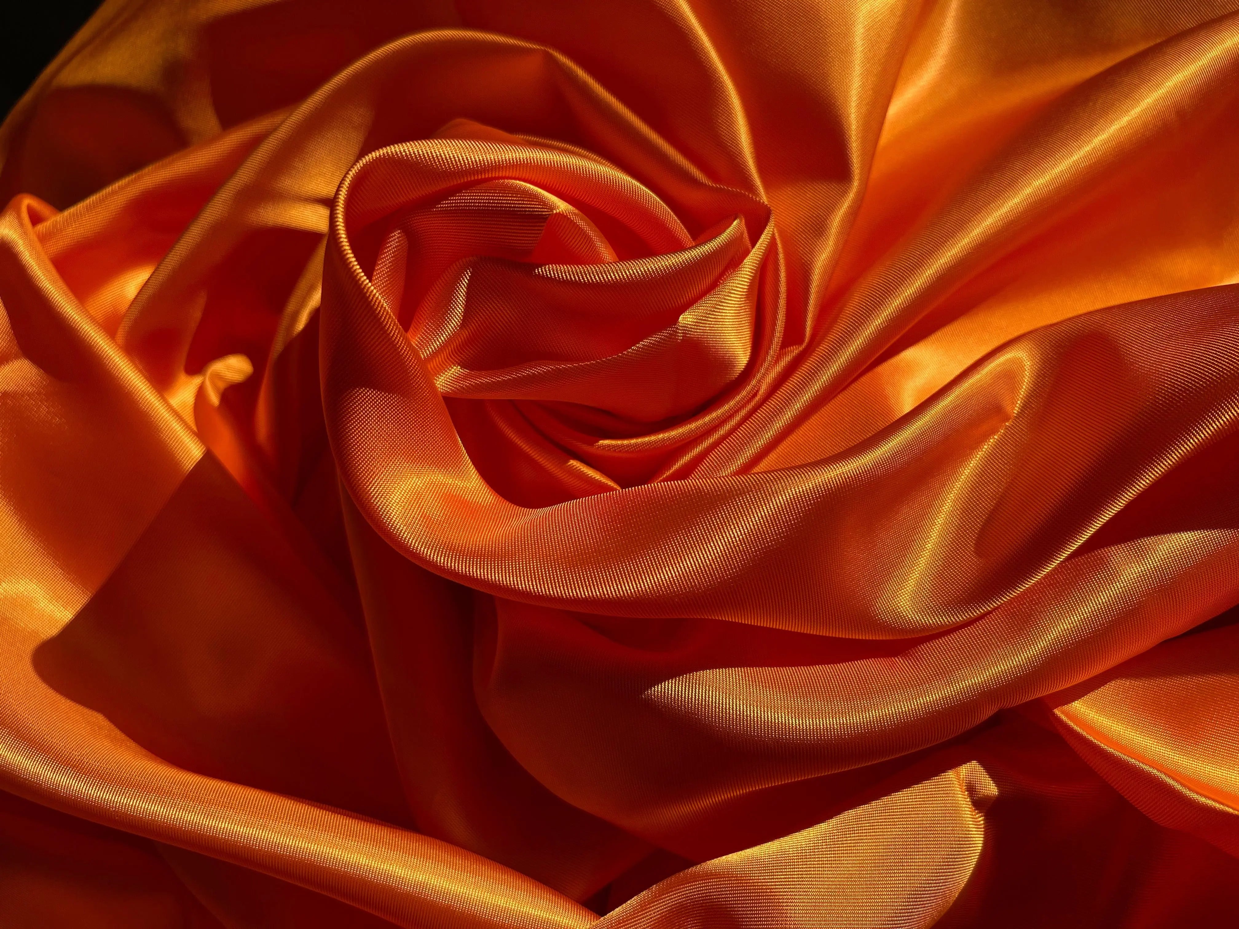 DOUBLURE SATIN VISCOSE ORANGE ACIDULÉ - My Little Coupon - tissu - coudre