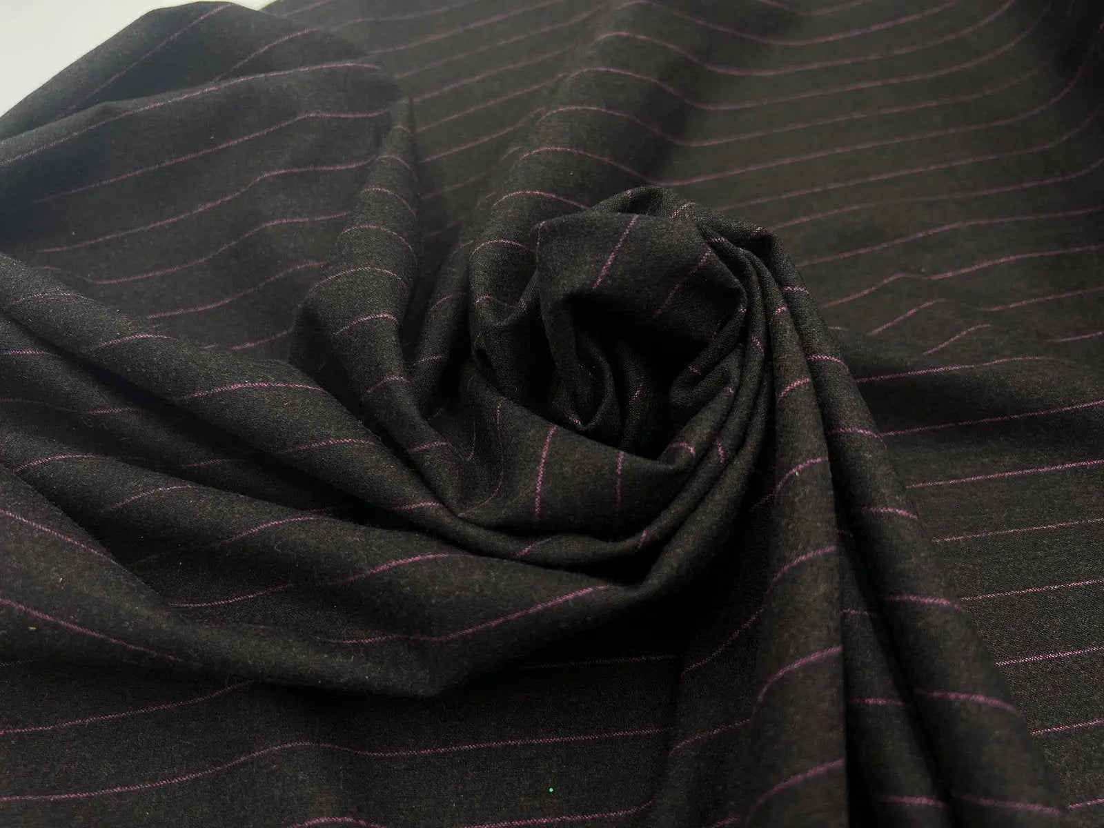 FLANELLE LEGERE RAYURE ROSE ANNÉES FOLLES 97% LAINE - coupon de 3 mètres - My Little Coupon - tissu - coudre