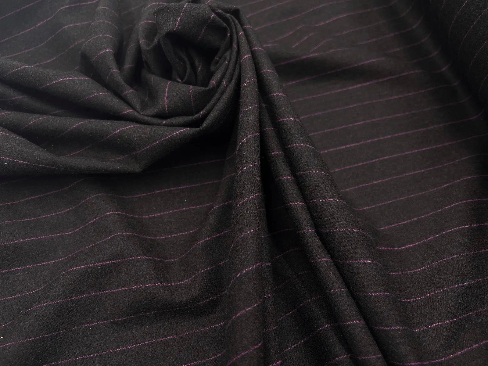 FLANELLE LEGERE RAYURE ROSE ANNÉES FOLLES 97% LAINE - coupon de 3 mètres - My Little Coupon - tissu - coudre
