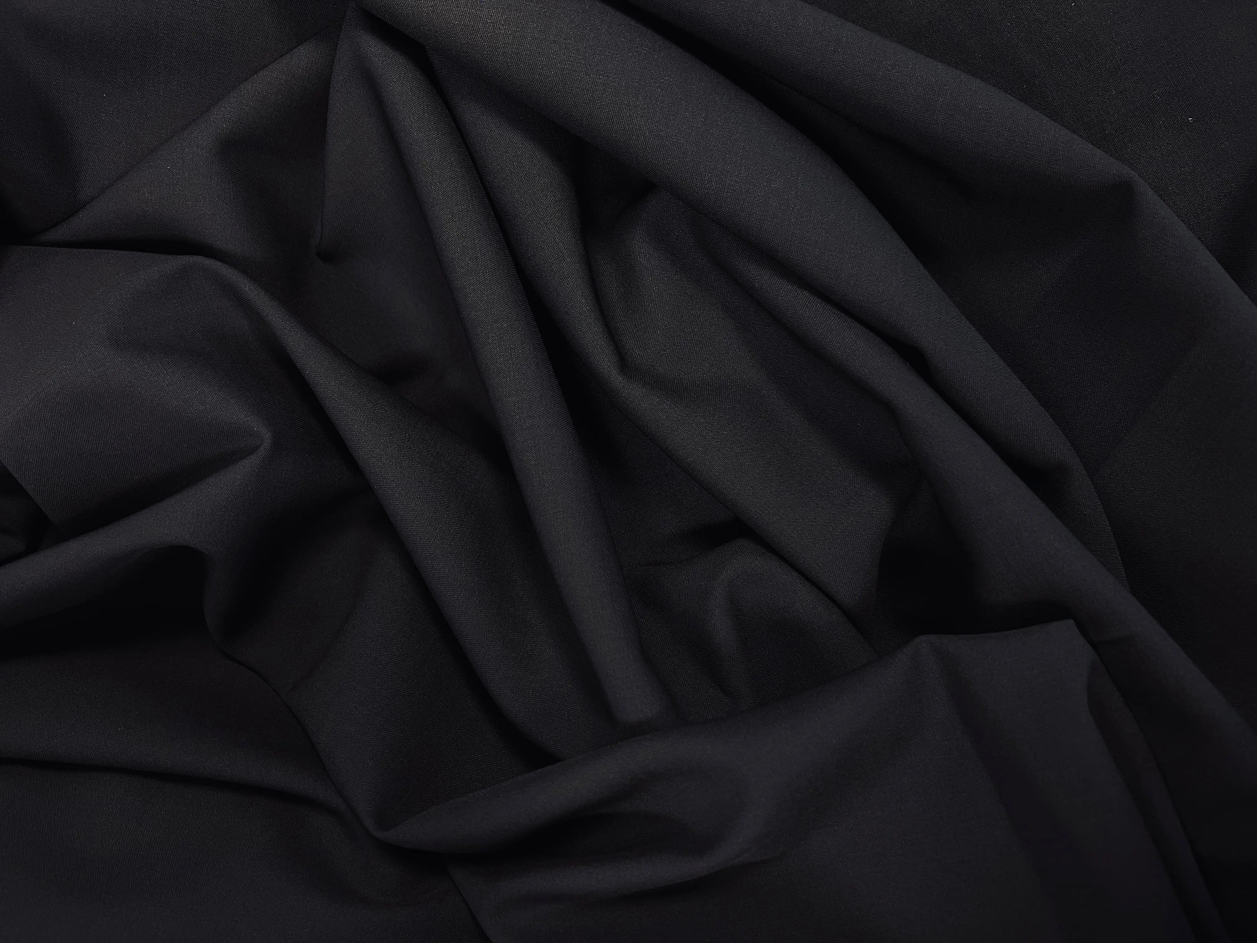 GABARDINE VISCOSE FROIDE FINE BLEU NUIT TRÈS FLUIDE - My Little Coupon - tissu - coudre