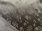 JACQUARD SATINÉ KAKI FLEURS - My Little Coupon - tissu - coudre