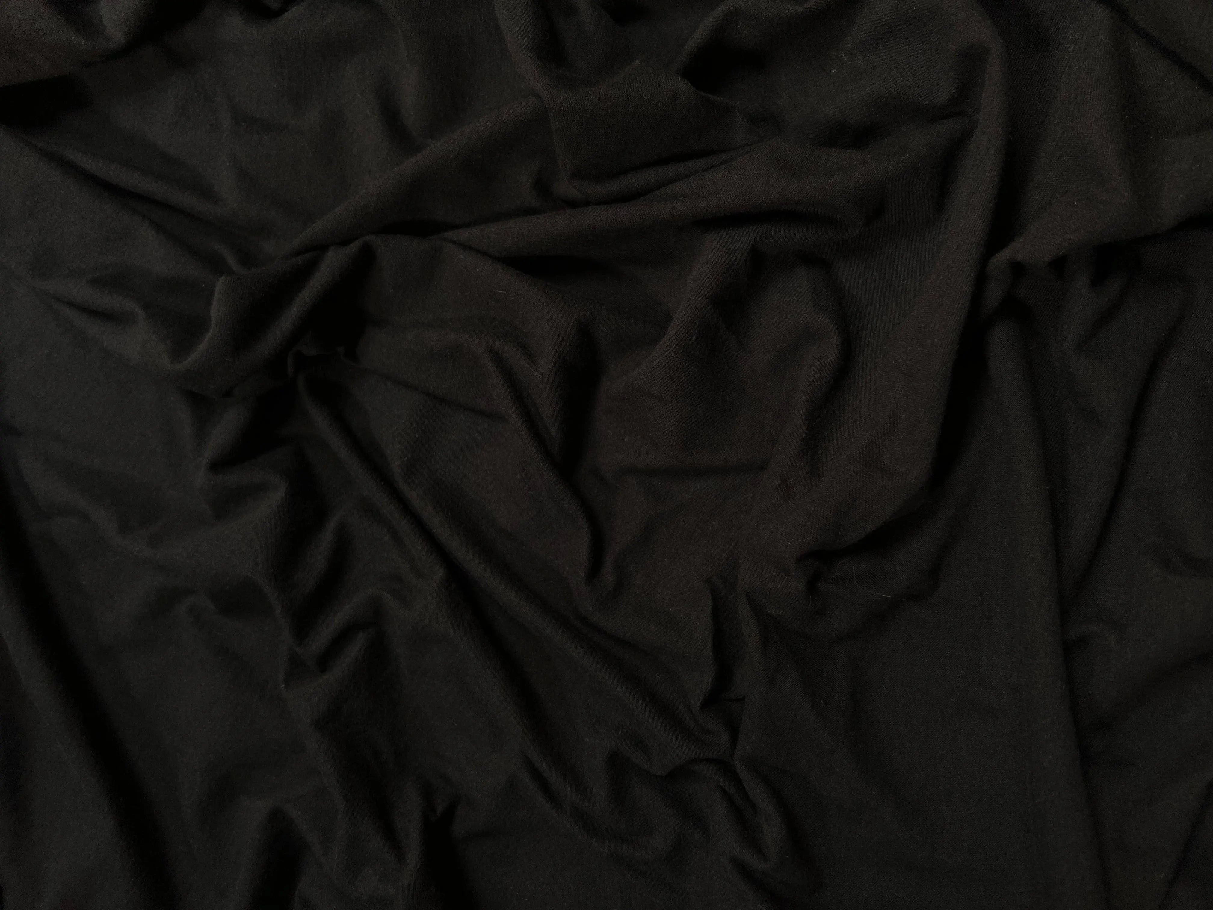 JERSEY T SHIRT 100% COTON NOIR - My Little Coupon - tissu - coudre