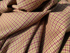 LAINAGE CARREAUX EXTENSIBLES BEIGES ET BORDEAUX 98% LAINE - My Little Coupon - tissu - coudre