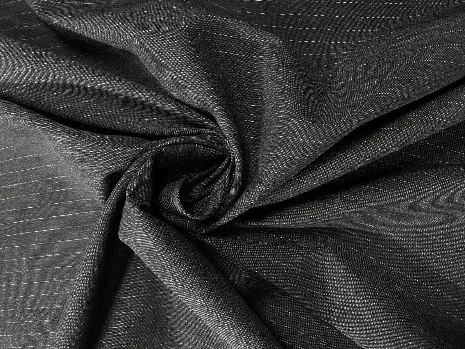 LAINAGE FIN GRIS ANTHRACITE RAYURES HORIZONTALES - My Little Coupon - tissu - coudre