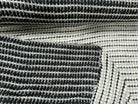 LAINAGE MANTEAU BOUCLETTE RECTANGLE BLANC CASSÉ SUR FOND NOIR - My Little Coupon - tissu - coudre