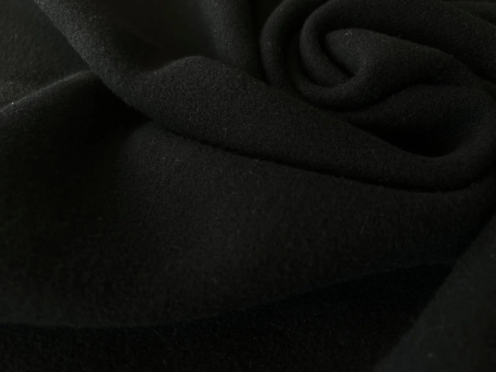 LAINAGE MANTEAU MOLLETON DE LAINE NOIR - My Little Coupon - tissu - coudre