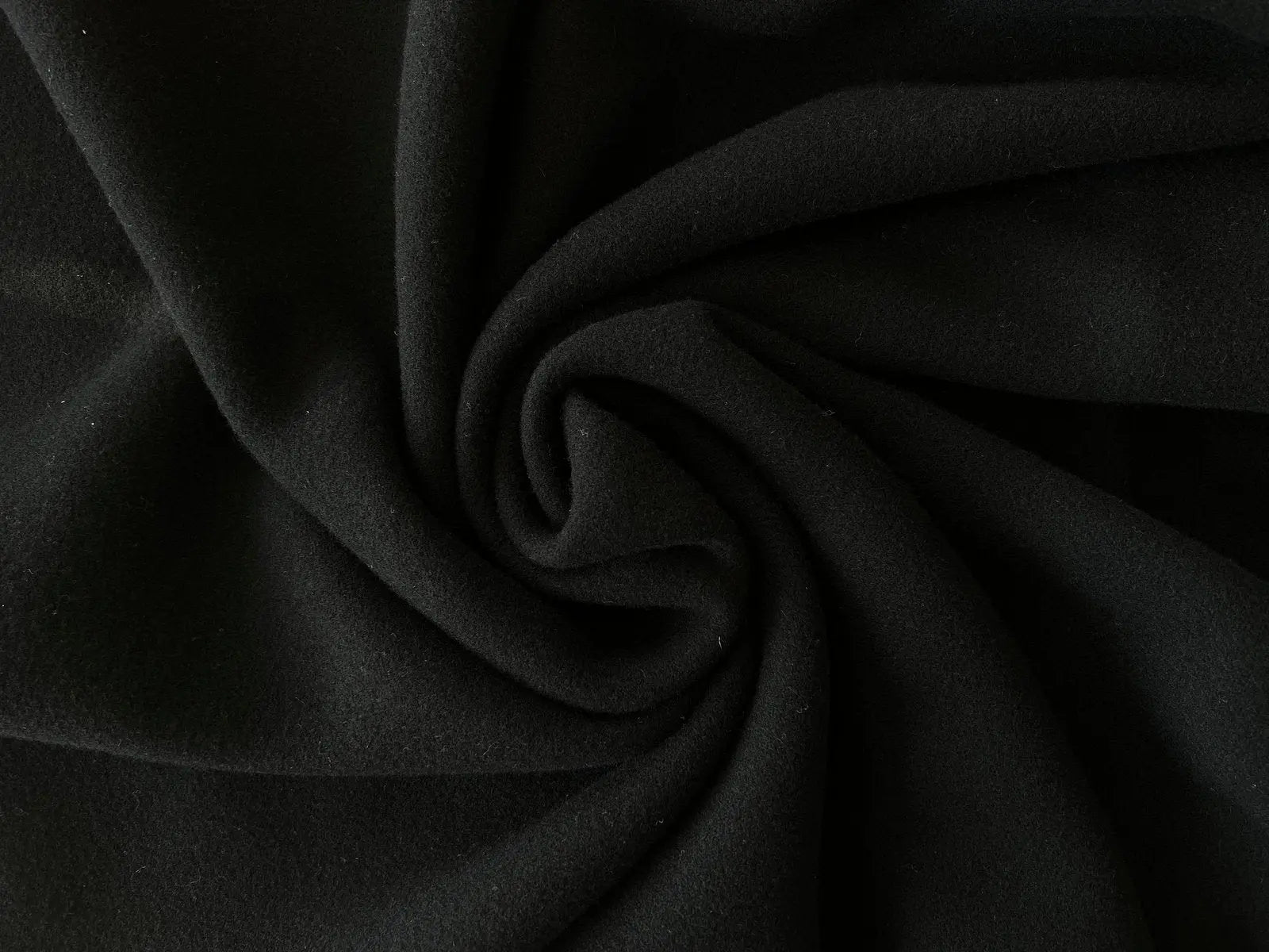 LAINAGE MANTEAU MOLLETON DE LAINE NOIR - My Little Coupon - tissu - coudre