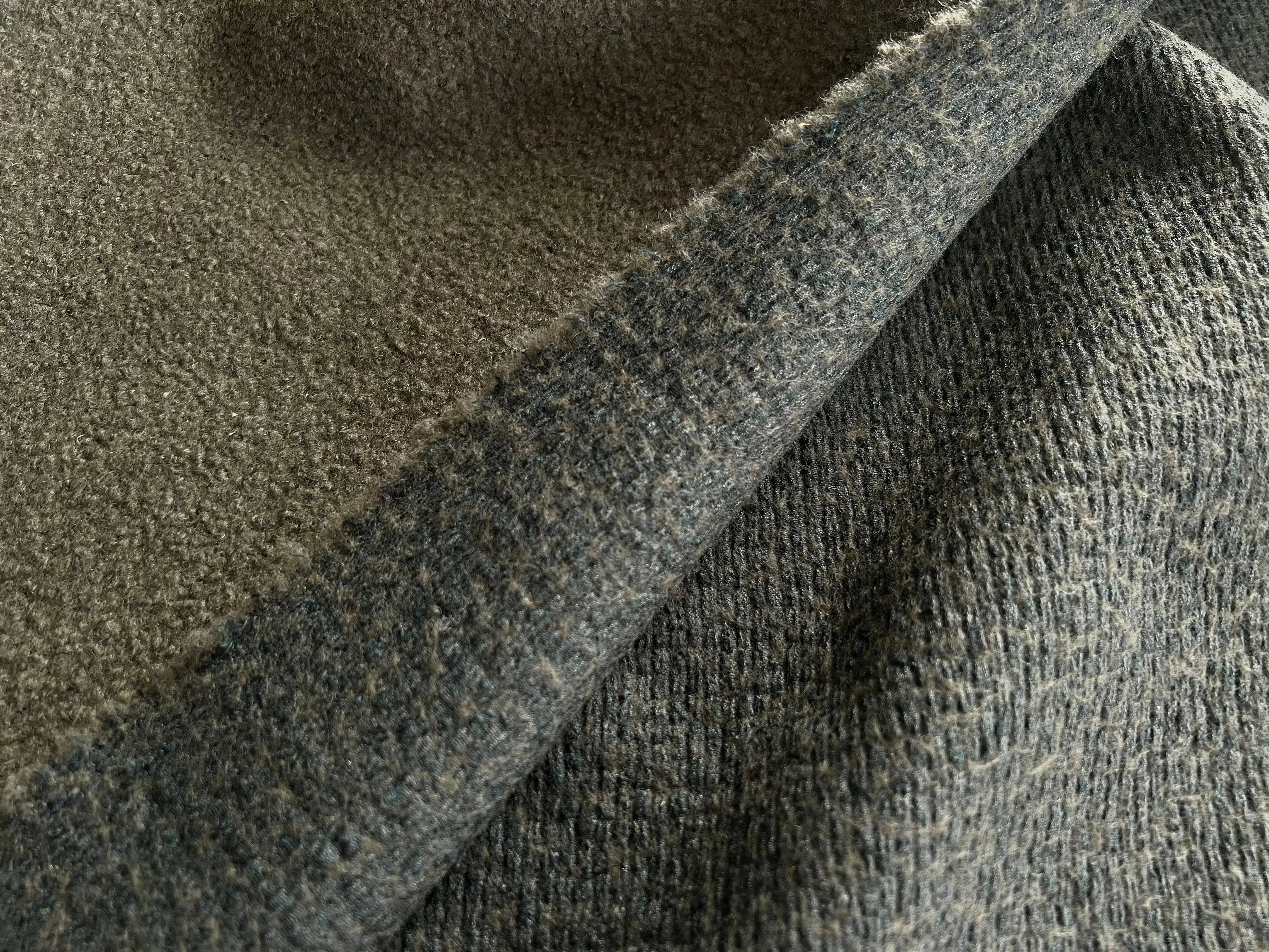 LAINE BOUILLIE KAKI CHINÉ - My Little Coupon - tissu - coudre