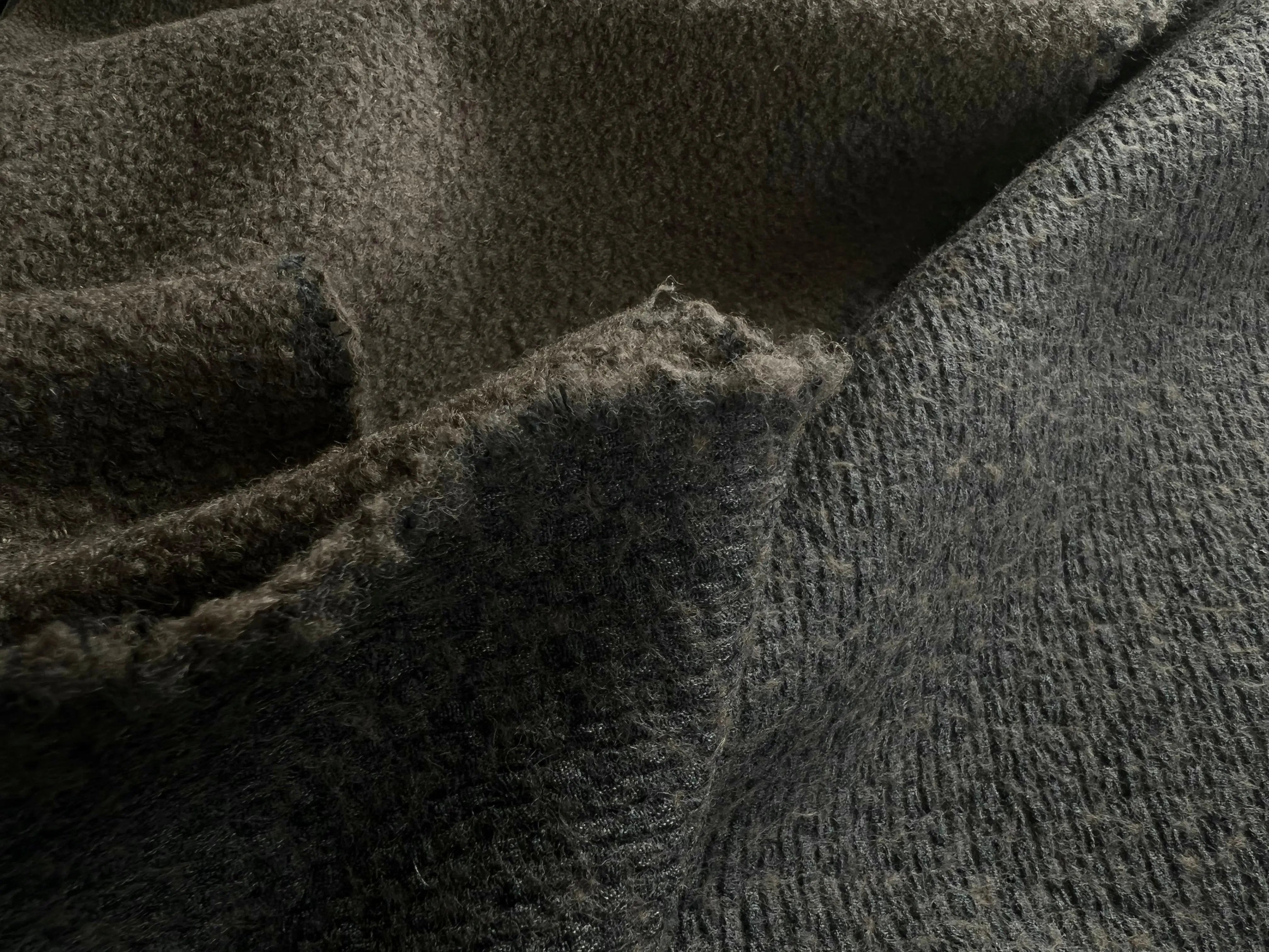 LAINE BOUILLIE KAKI CHINÉ - My Little Coupon - tissu - coudre