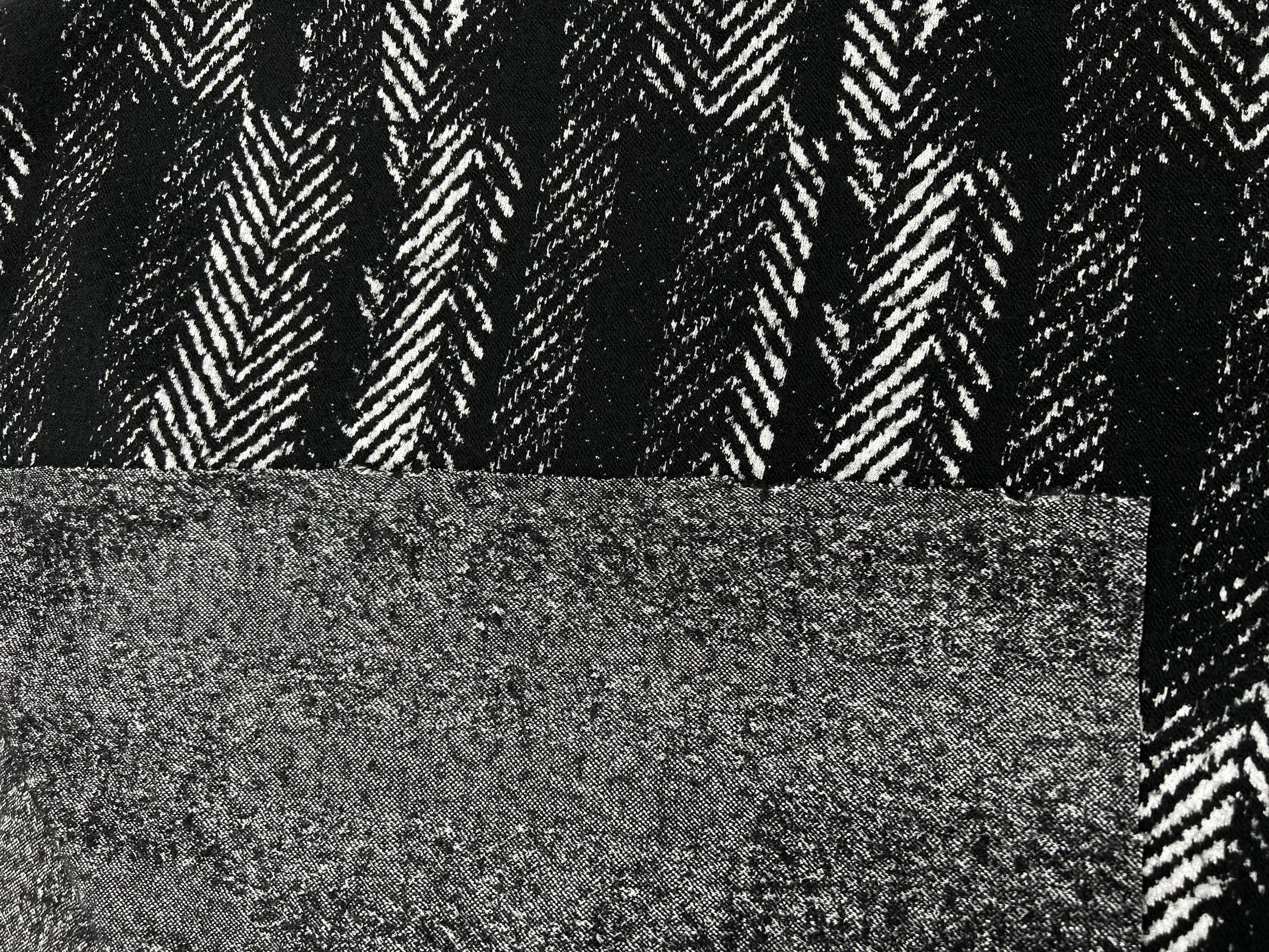 MAILLE JACQUARD BICOLORE MOTIF CHEVRONS - My Little Coupon - tissu - coudre