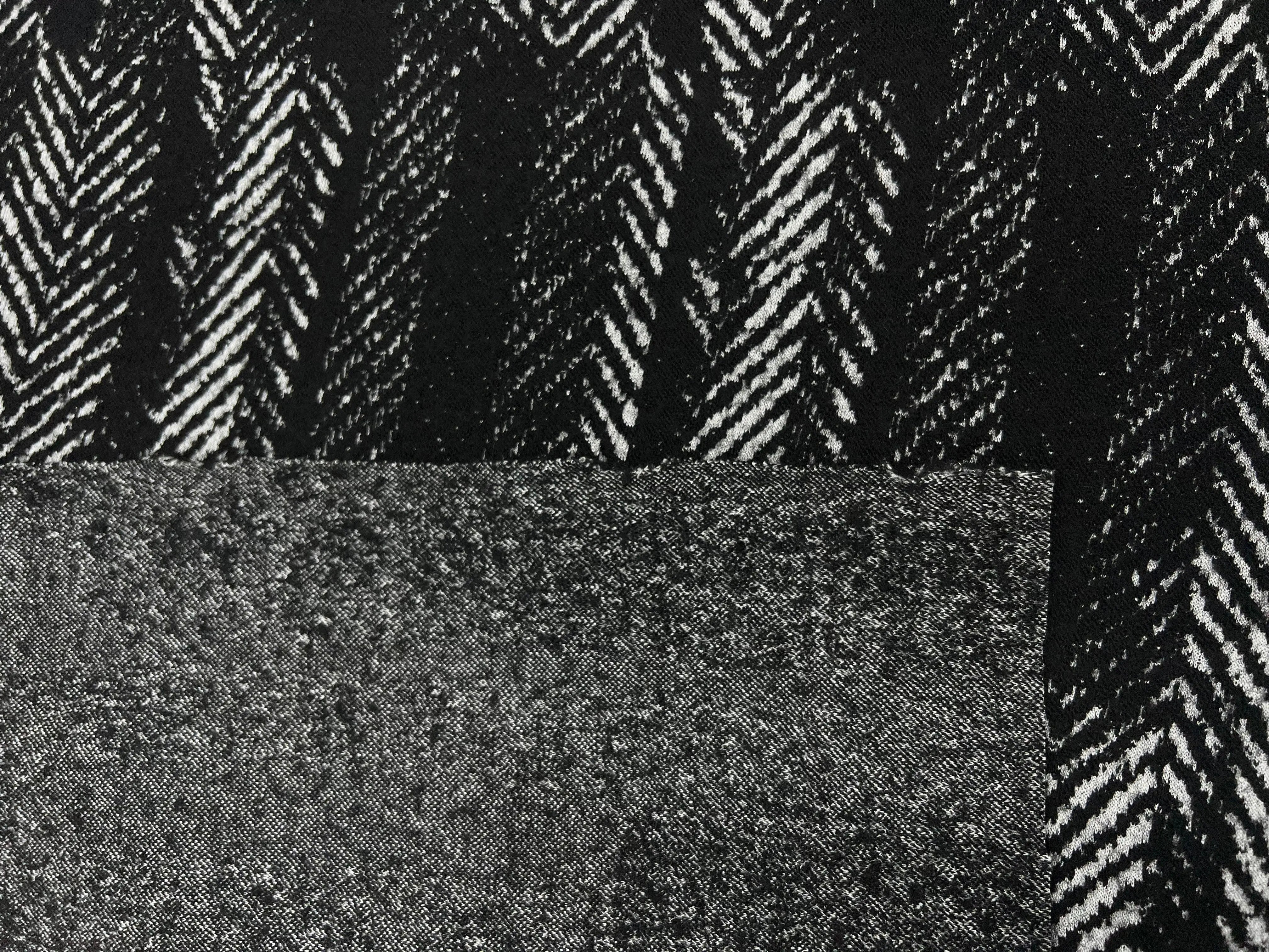 MAILLE JACQUARD BICOLORE MOTIF CHEVRONS - My Little Coupon - tissu - coudre
