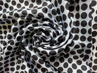 PONGÉ DE SOIE PASTILLE NOIRE SUR FOND BLEU - coupon de 3 mètres - My Little Coupon - tissu - coudre
