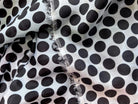 PONGÉ DE SOIE PASTILLE NOIRE SUR FOND BLEU - coupon de 3 mètres - My Little Coupon - tissu - coudre