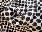 PONGÉ DE SOIE PASTILLE NOIRE SUR FOND BLEU - coupon de 3 mètres - My Little Coupon - tissu - coudre