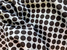 PONGÉ DE SOIE PASTILLE NOIRE SUR FOND BLEU - coupon de 3 mètres - My Little Coupon - tissu - coudre