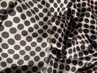 PONGÉ DE SOIE PASTILLES NOIRES SUR FOND ROSE - coupon de tissu de 3 mètres - My Little Coupon - tissu - coudre