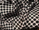 PONGÉ DE SOIE PASTILLES NOIRES SUR FOND ROSE - coupon de tissu de 3 mètres - My Little Coupon - tissu - coudre
