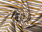 POPELINE DE COTON RAYURES JAUNE & INDIGO - My Little Coupon - tissu - coudre