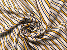 POPELINE DE COTON RAYURES JAUNE & INDIGO - My Little Coupon - tissu - coudre
