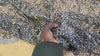 Vidéo du tissu maille résille plissée léopard beige or