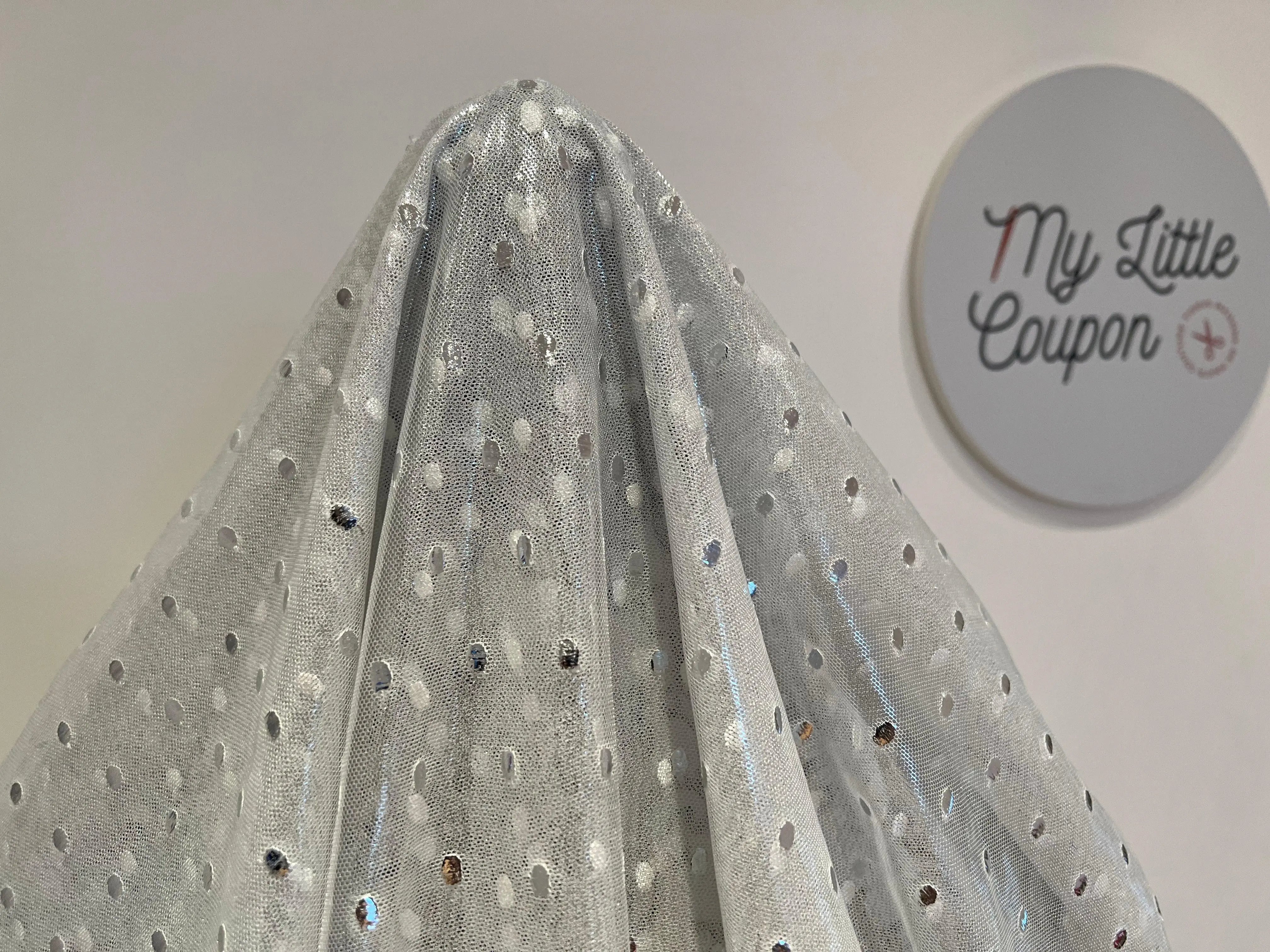 RESILLE LUNE PLUMETIS ARGENT - My Little Coupon - tissu - coudre