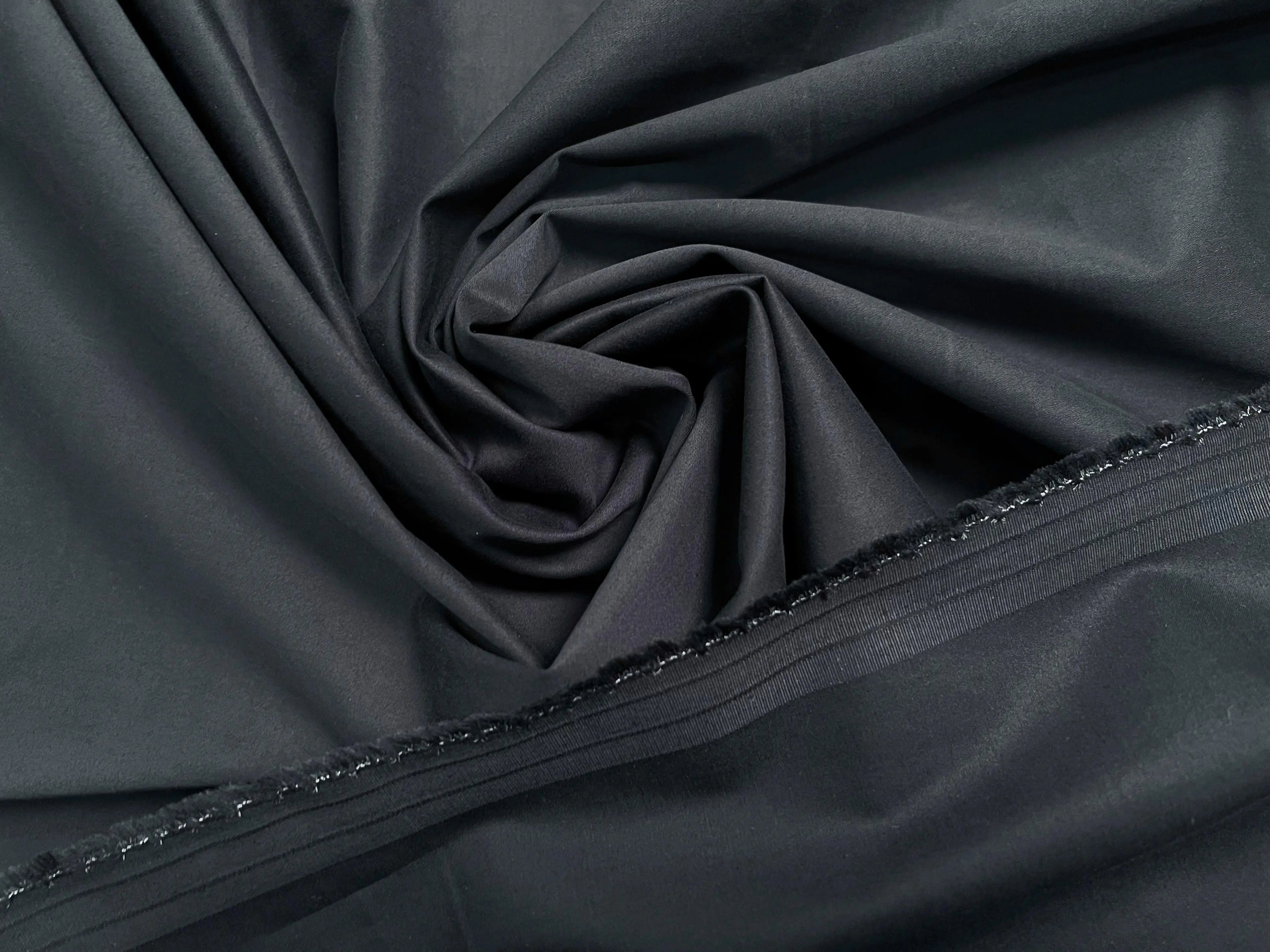 SATIN DE COTON GRIS ANTHRACITE - My Little Coupon - tissu - coudre