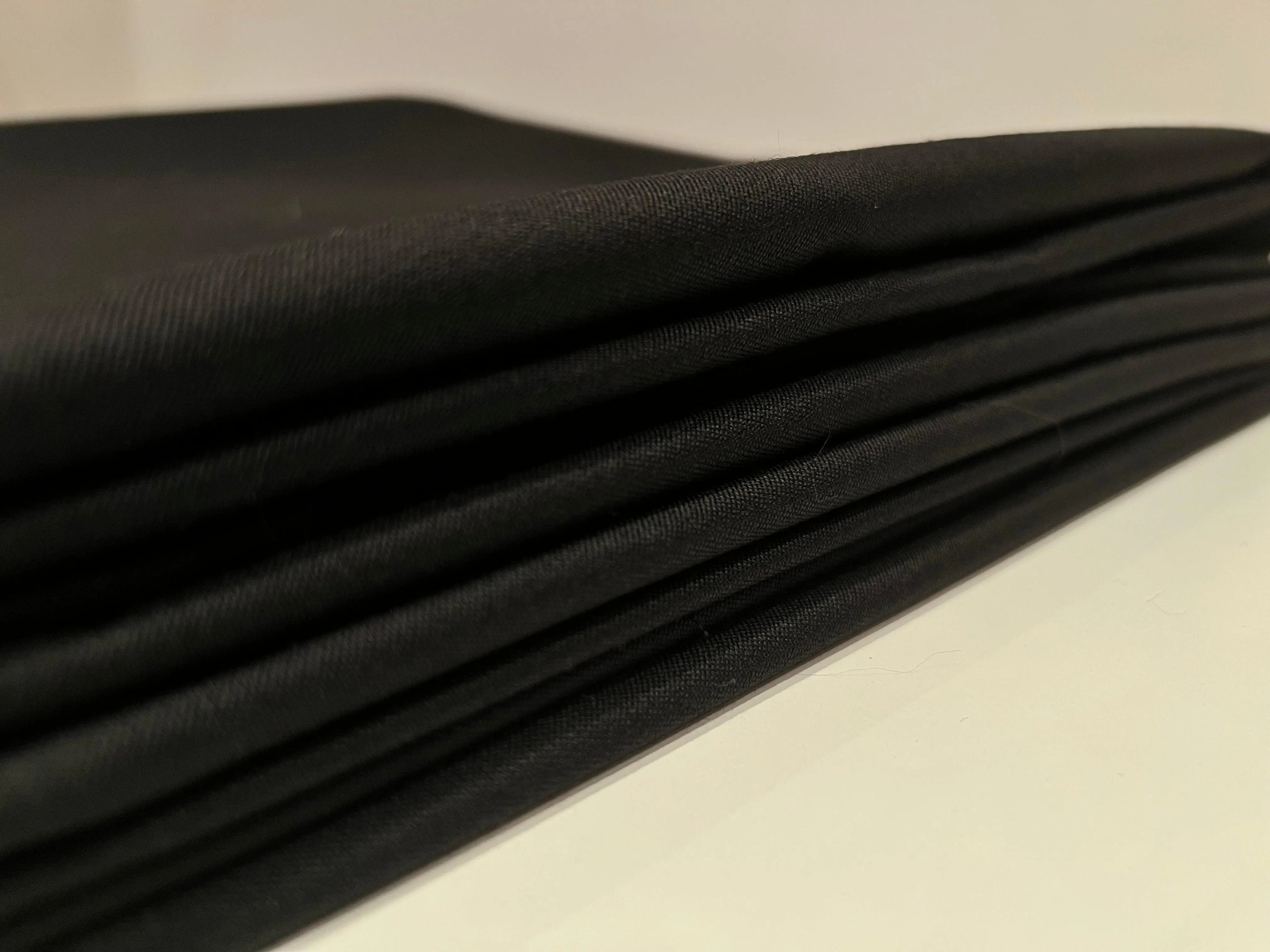 SERGÉ LOURD POLYLAINE NOIR PROFOND - My Little Coupon - tissu - coudre