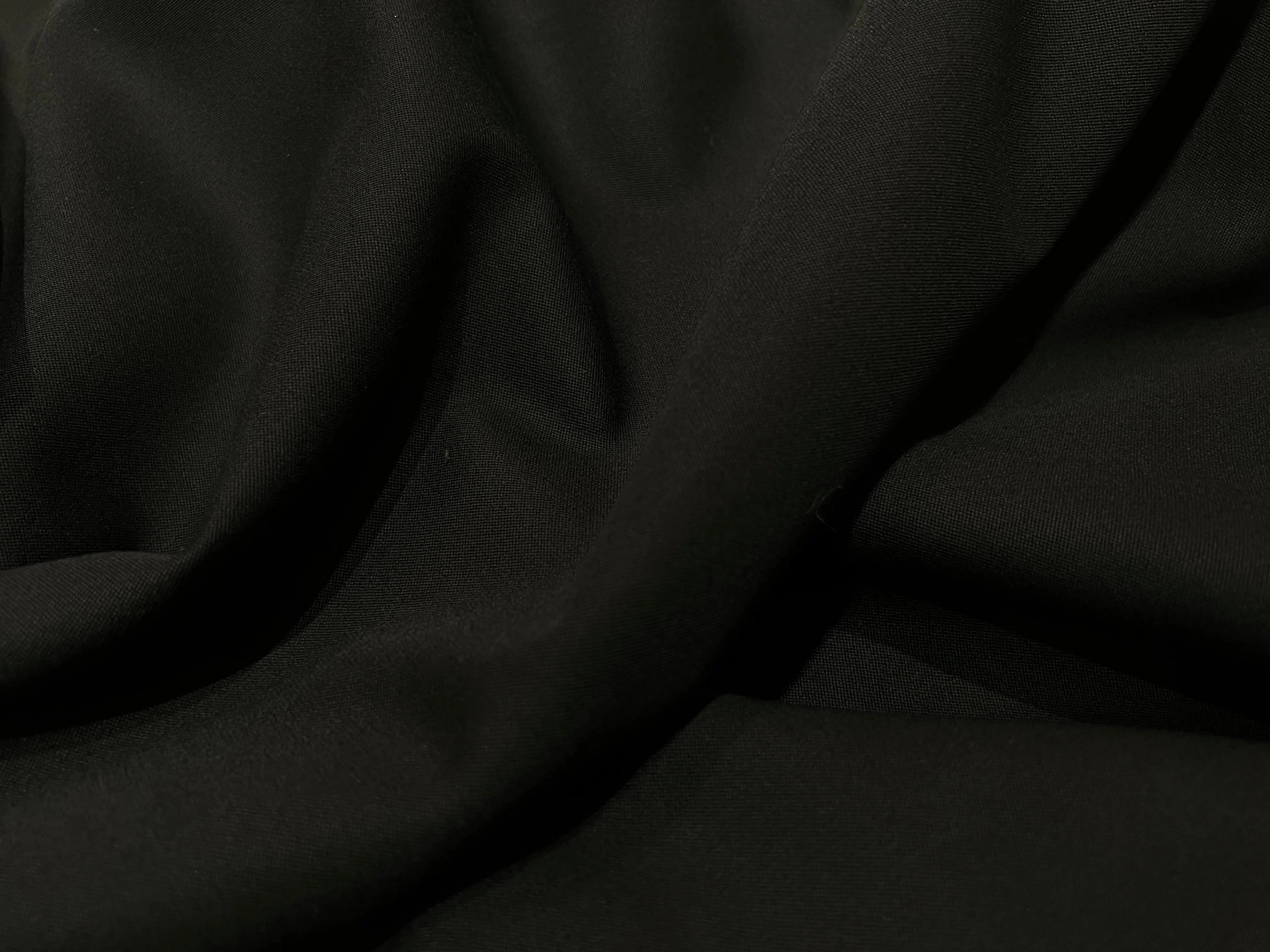 SERGÉ LOURD POLYLAINE NOIR PROFOND - My Little Coupon - tissu - coudre