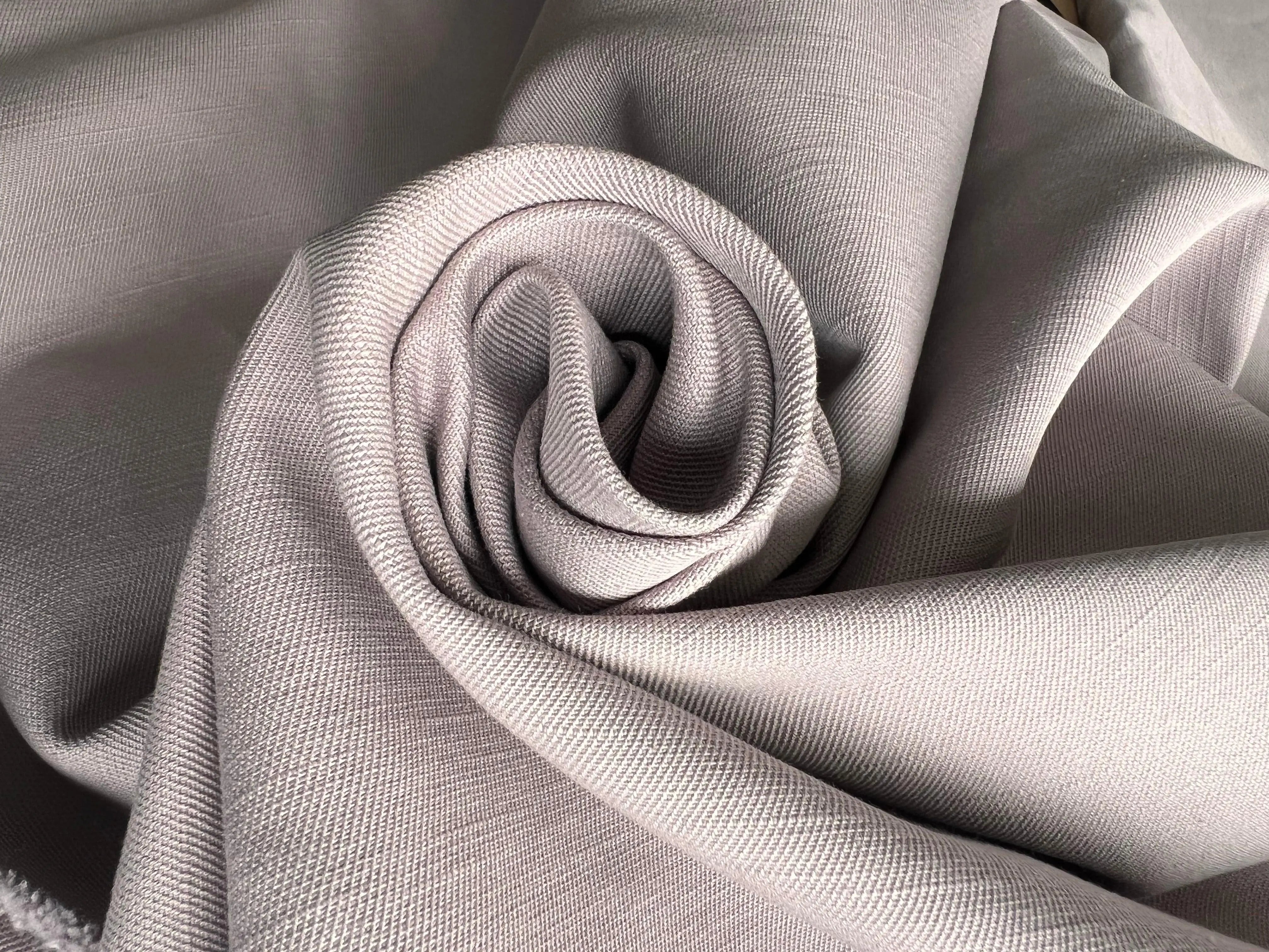 TISSU COTON ARMURÉ GRIS TAUPE - My Little Coupon - tissu - coudre