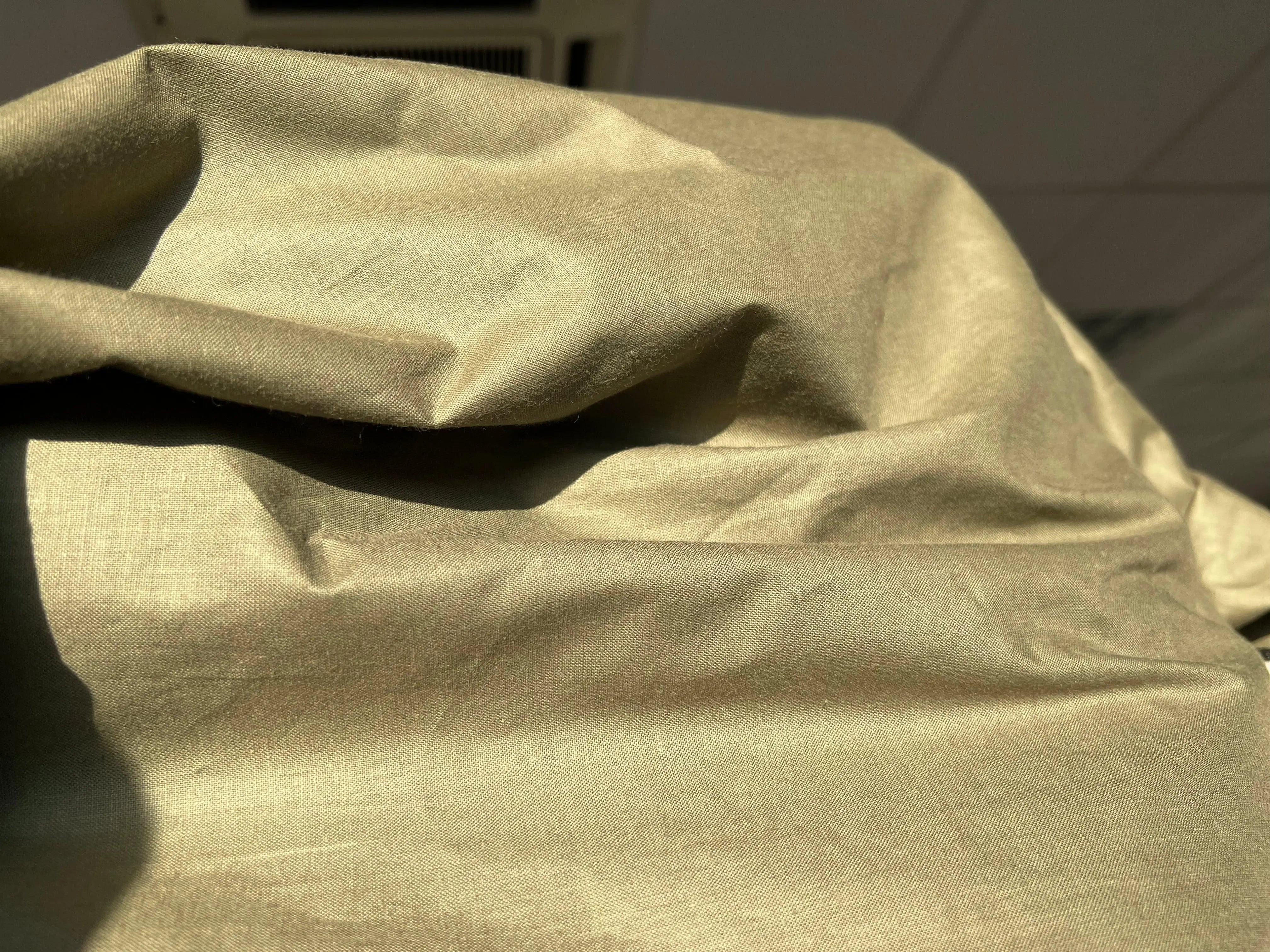 TOILE PANAMA CALANDRÉE KAKI EFFET LIN QUALITE SUPERIEURE - My Little Coupon - tissu - coudre