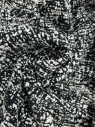 TWEED DE PRINTEMPS REVERSIBLE NOIR ET BLANC - coupon de 3 mètres - My Little Coupon - tissu - coudre