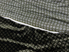 VELOURS LISSE FOND KHAKI FONCÉ PETITS MOTIFS - My Little Coupon - tissu - coudre