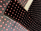 VELOURS LISSE FOND NOIR PETITS MOTIFS 18% SOIE - My Little Coupon - tissu - coudre