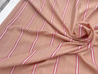VISCOSE ROSE CHAIR RAYURE ROUGE ET BLANCHE 100% VISCOSE - coupon de 3 mètres - My Little Coupon - tissu - coudre