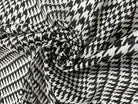 VOILE 100% COTON PEIGNÉ PIED DE COQ EN PRINCE DE GALLES NOIR ET BLANC - My Little Coupon - tissu - coudre