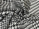 VOILE 100% COTON PEIGNÉ PIED DE COQ EN PRINCE DE GALLES NOIR ET BLANC - My Little Coupon - tissu - coudre