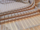 VOILE DÉCORÉ BANDE SATIN BEIGE DORÉ - coupon de 3 mètres - My Little Coupon - tissu - coudre