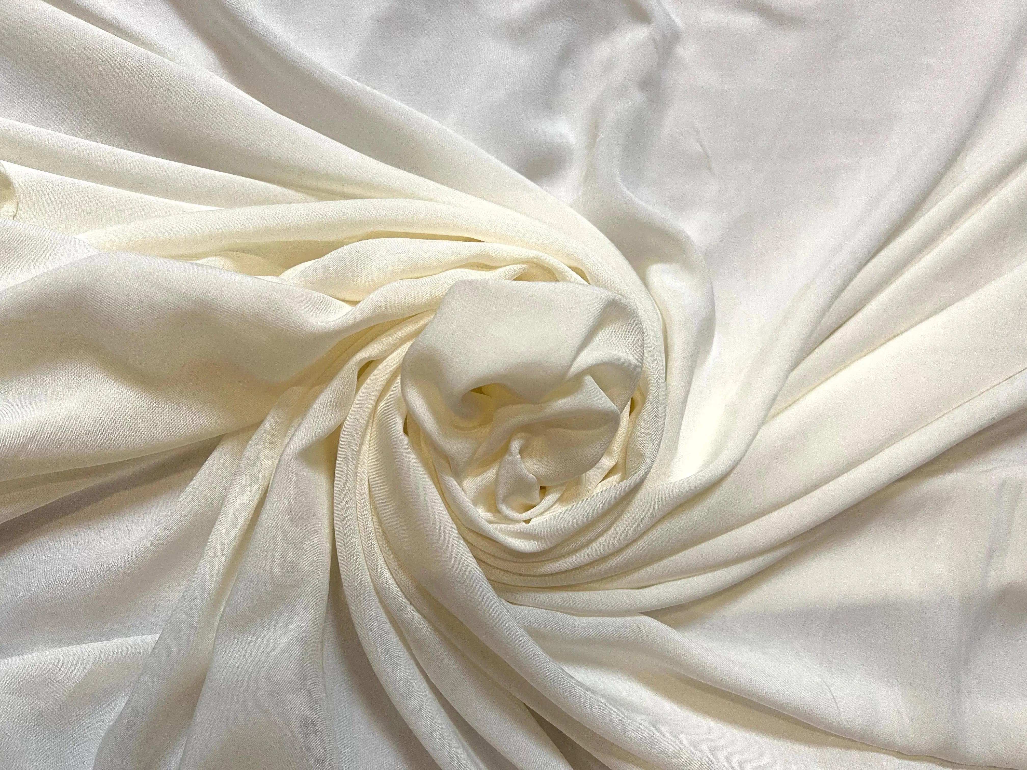VOILE VISCOSE BLANC CASSÉ 100% VISCOSE - coupon de 3 mètres - My Little Coupon - tissu - coudre