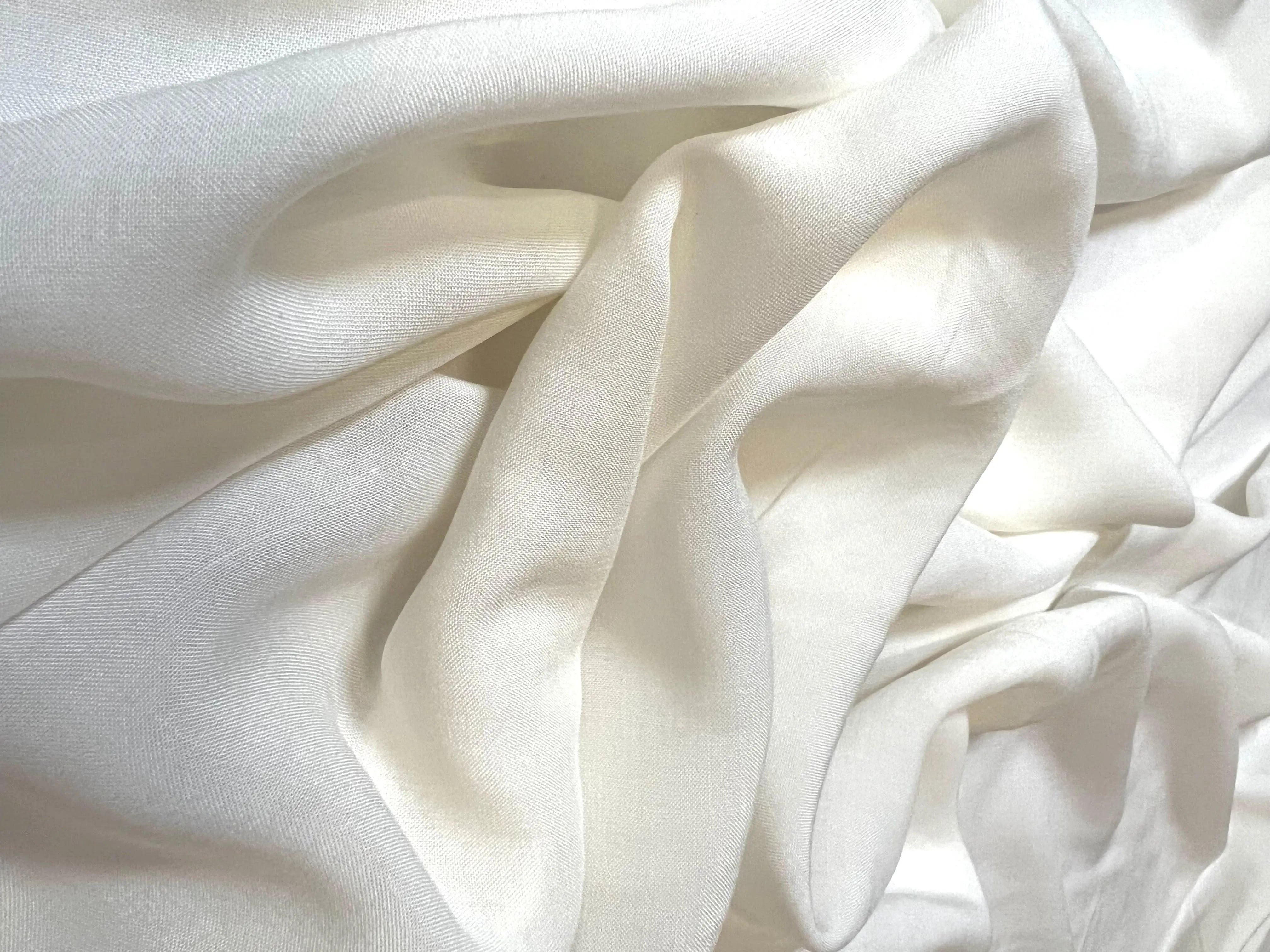 VOILE VISCOSE BLANC CASSÉ 100% VISCOSE - coupon de 3 mètres - My Little Coupon - tissu - coudre