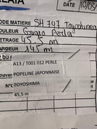 POPELINE DE COTON PERLE CLAIR MSO