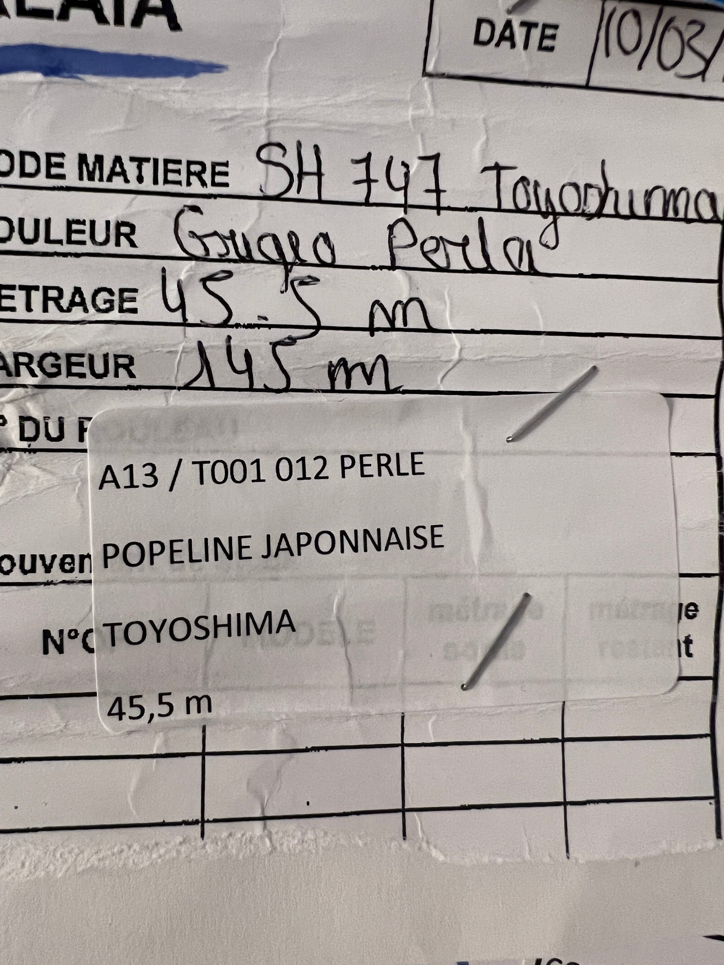 POPELINE DE COTON PERLE CLAIR MSO